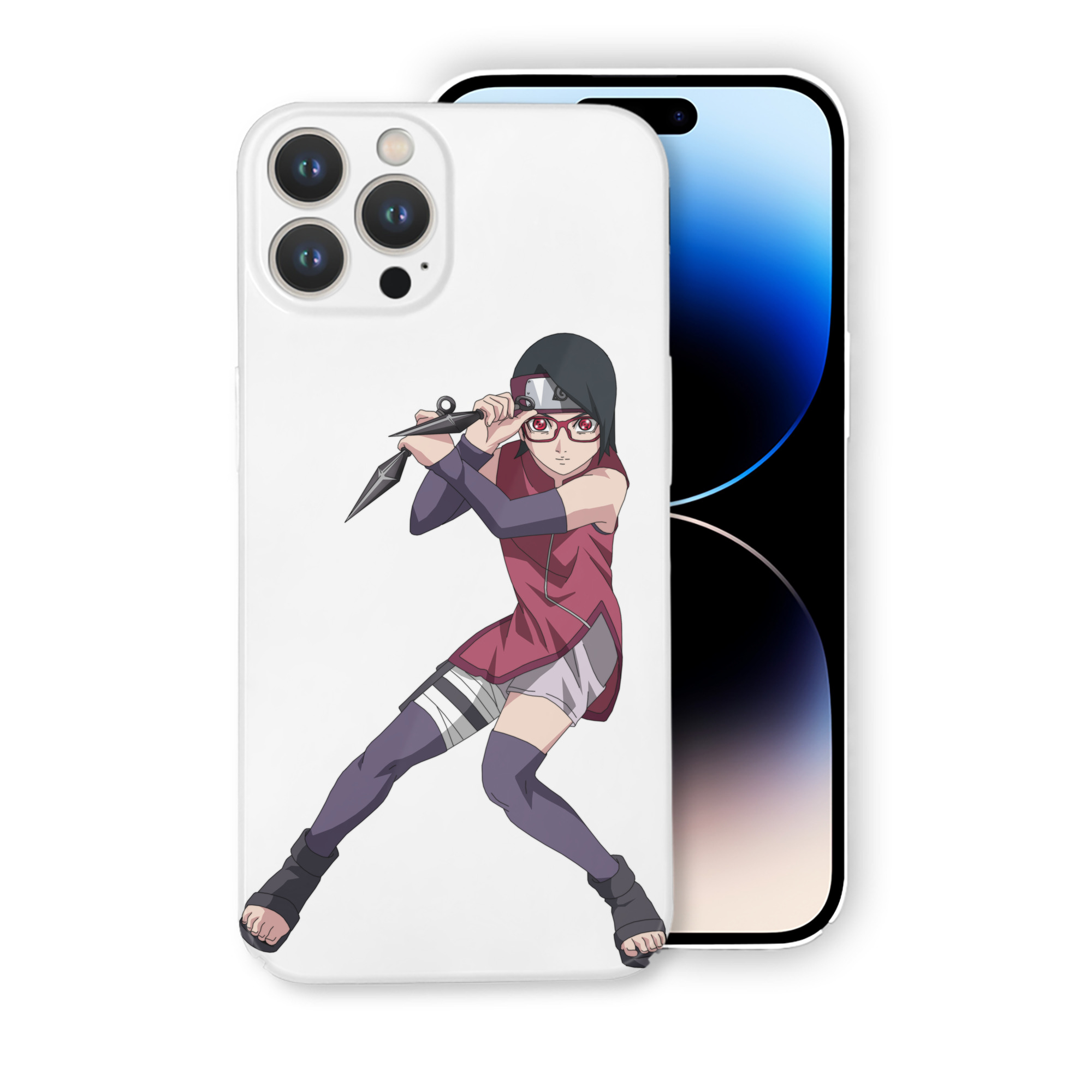 （画像用） NARUTO -ナルト- うちは サラダ Uchiha Sarada 【iPhone 14シリーズ対応】ハードケース